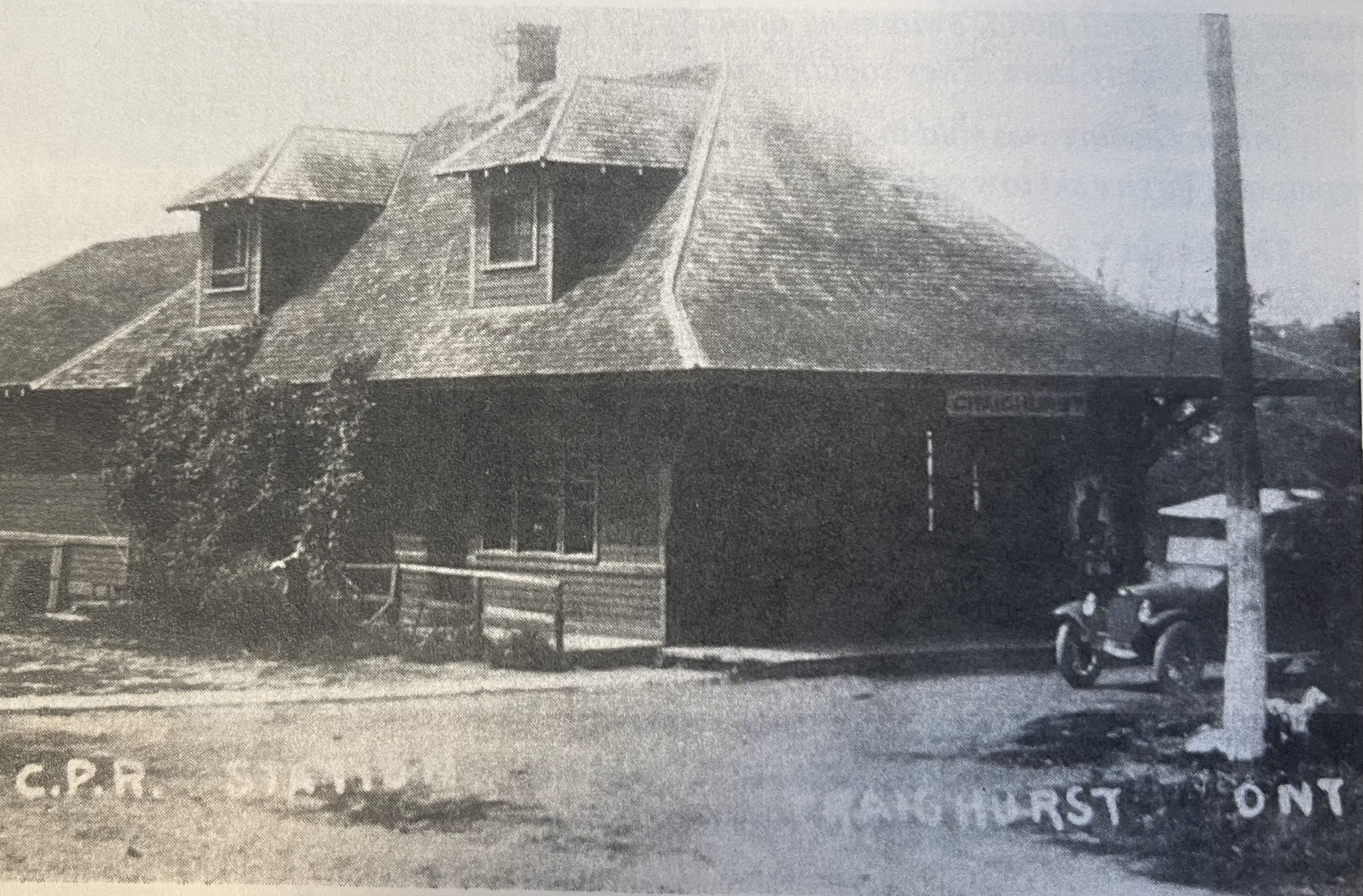 C.P.R Station, Craighurst. Page 187, Story of Oro.